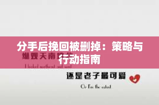 分手后挽回被删掉：策略与行动指南