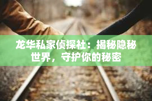 龙华私家侦探社：揭秘隐秘世界，守护你的秘密