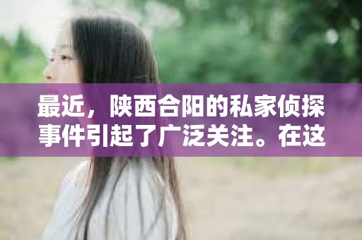 最近，陕西合阳的私家侦探事件引起了广泛关注。在这个信息爆炸的时代，隐私保护显得尤为重要。今天，我们就来聊聊这个事件，看看它背后的一些故事。