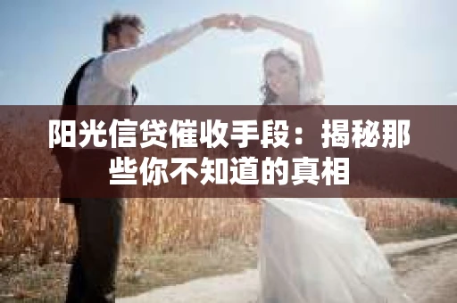 阳光信贷催收手段：揭秘那些你不知道的真相