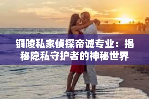 铜陵私家侦探帝诚专业：揭秘隐私守护者的神秘世界