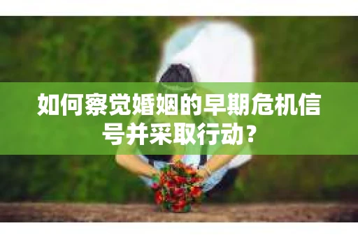 如何察觉婚姻的早期危机信号并采取行动？